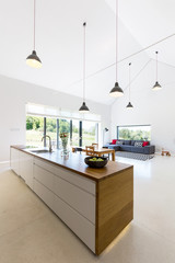 Open space of modern interior