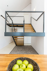Massive staircase of modern shape