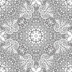 Coloring pages for adults.Decorative hand drawn doodle nature ornamental curl vector sketchy seamless pattern