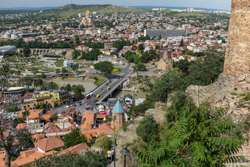 Tbilisi, Georgia, Eastern Europe - View from Narikala Fortress over Old Tbilisi and the Mtkvari River. © willcop