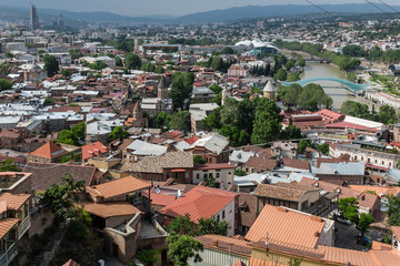 Tbilisi, Georgia, Eastern Europe - View from Narikala Fortress over Old Tbilisi and the Mtkvari River. © willcop