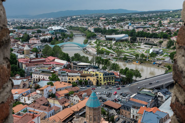 Tbilisi, Georgia, Eastern Europe - View from Narikala Fortress over Old Tbilisi and the Mtkvari River. © willcop