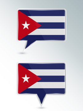 A set of pointers. The national flag of Costa Rica on the location indicator. Vector illustration.