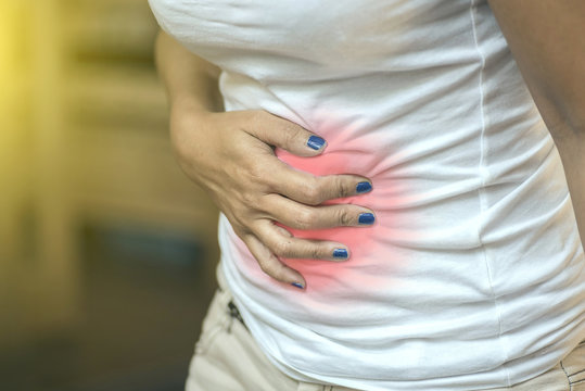 Woman Stomach Pain Due To Disease