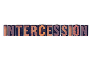 Inercession Concept Isolated Letterpress Word