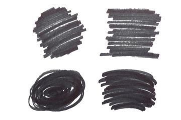 Marker Scribbles on a white background