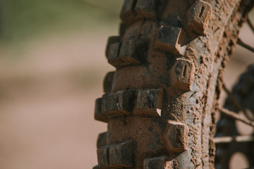 motocross tire closeup