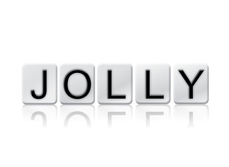 Jolly Concept Tiled Word Isolated on White
