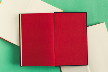 Composition with books on the table