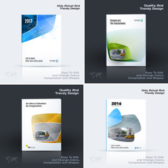 Set of Business vector template, brochure design, abstract annual report, cover modern layout