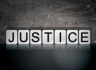 Justice Concept Tiled Word