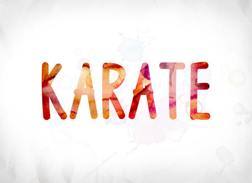 Karate Concept Painted Watercolor Word Art