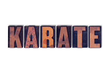 Karate Concept Isolated Letterpress Word