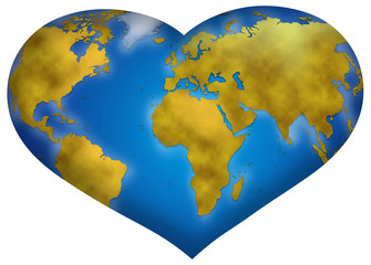 Love for planet earth conceot
