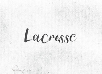 Lacrosse Concept Painted Ink Word and Theme