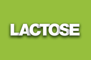 Lactose Theme Word Art on Colorful Background