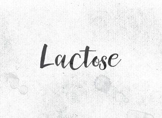 Lactose Concept Painted Ink Word and Theme