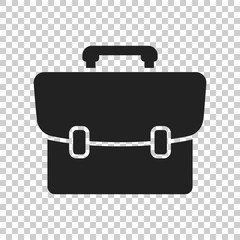 Suitcase vector icon. Luggage illustration in flat style.