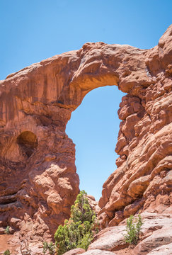 Turret Arch. Sightseeing of the Arches National Park, Utah