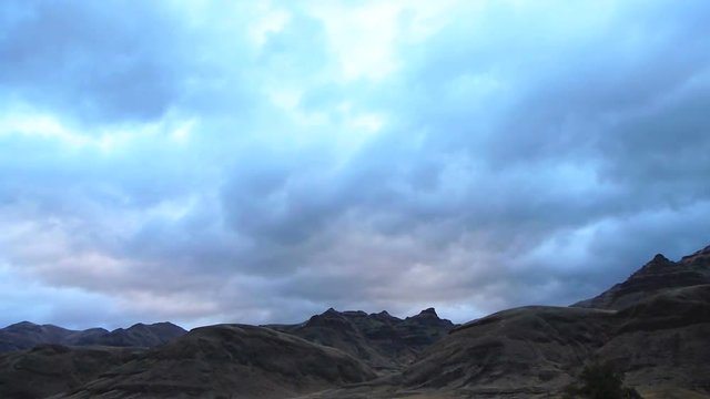 Storm clouds over Idaho mountains time lapse.