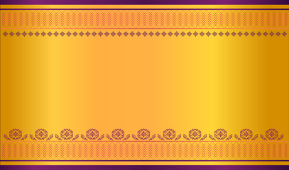 Thai art pattern gold vector, Asian Background