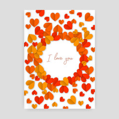 I love you postcard with heart