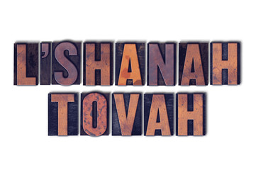 L'Shanah Tovah Concept Isolated Letterpress Word