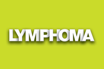 Lymphoma Theme Word Art on Colorful Background