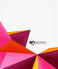 3d triangle polygonal abstract vector