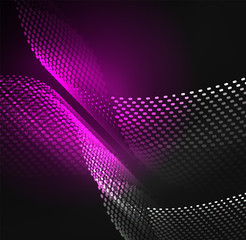 Glowing particles wave design template