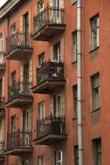 Fototapeta na wymiar Building with balconies