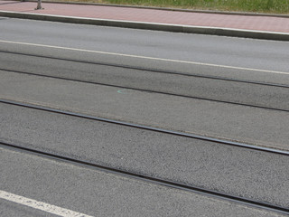 tramway track perspective