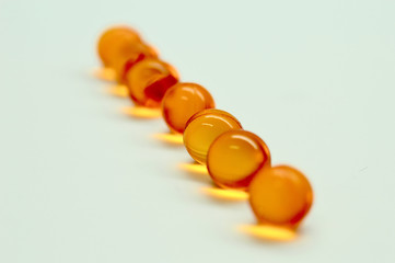 Vitamin A and E capsules
