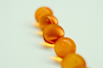 Vitamin A and E capsules
