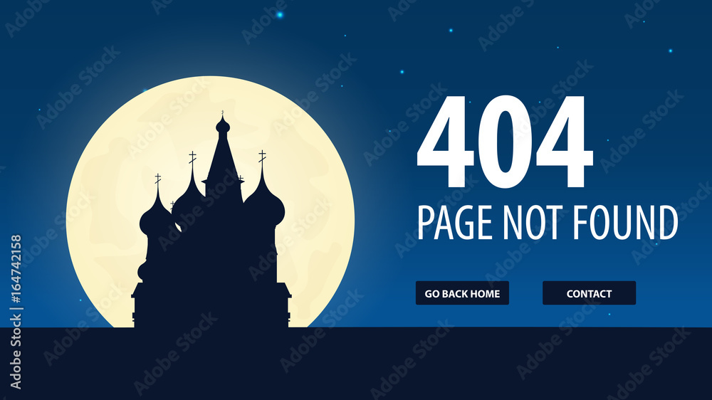 Fototapete 404 error. page not found. ui ux template for website. vector illustration.