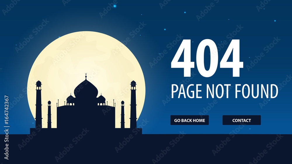 Fototapete 404 error. page not found. ui ux template for website. vector illustration.