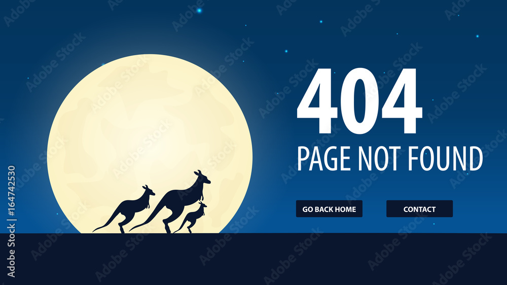 Fototapete 404 error. page not found. ui ux template for website. vector illustration.