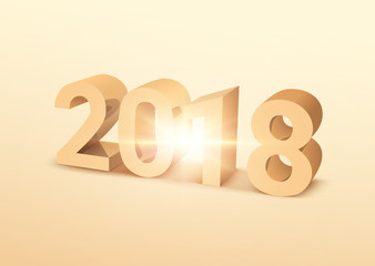 2018 New year background. Vector EPS10.