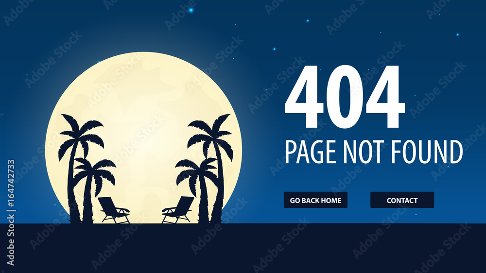 Fototapete 404 error. page not found. ui ux template for website. vector illustration.