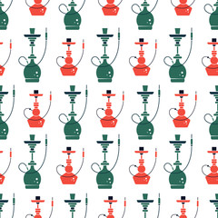Hookah seamless pattern