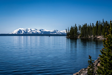 Lake with Mountain in Distance