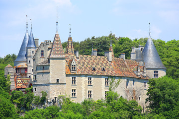 The historic Château de la Rochepot in Burgundy, France
