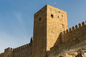 Medieval walls of the Alcazaba de Antequera. Andalucia. Spain.