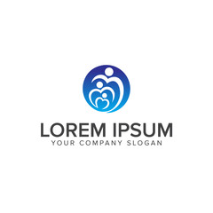 family care logo design concept template