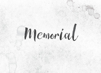Memorial Concept Painted Ink Word and Theme