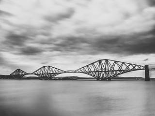 Black and White photo of the Forth Bridge