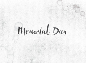 Memorial Day Concept Painted Ink Word and Theme