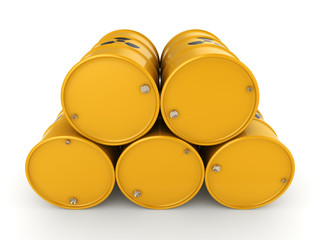 3D rendering radioactive barrels © apopium