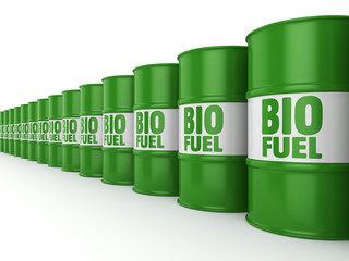 3D rendering barrels of biofuels