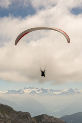 Paraglider above the Alps